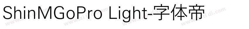 ShinMGoPro Light字体转换